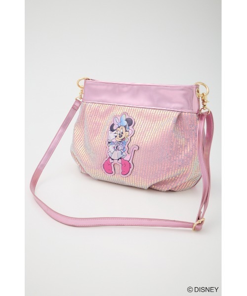 Disney SERIES CREATED by MUS(ディズニーシリーズクリエイテッドバイエムユーエス)の「MD IDOL SPANGLE バッグ / MINNIE(ショルダーバッグ・レディース・ピンク/シルバー・FREE)」の5枚目の写真