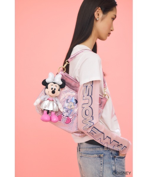 Disney SERIES CREATED by MUS(ディズニーシリーズクリエイテッドバイエムユーエス)の「MD IDOL SPANGLE バッグ / MINNIE(ショルダーバッグ・レディース・ピンク/シルバー・FREE)」の18枚目の写真