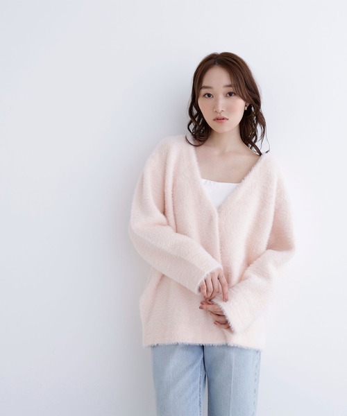 セール】◇Vネックシャギー接結コーディガン（カーディガン/ボレロ