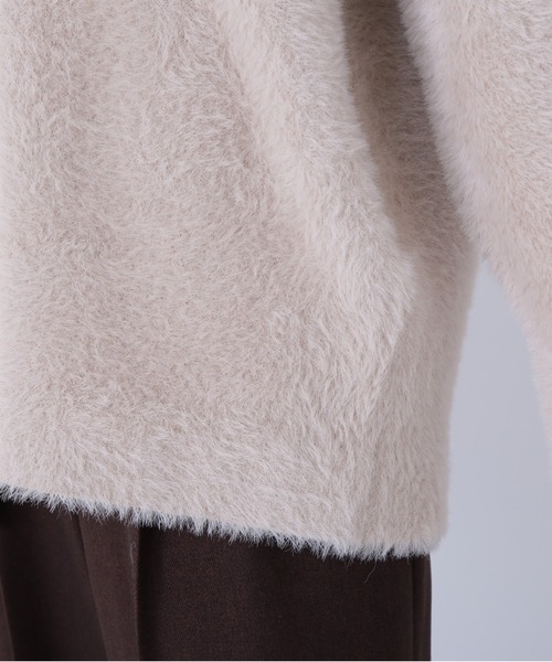 NATURAL BEAUTY BASIC(ナチュラルビューティーベーシック)の「◇Vネックシャギー接結コーディガン(カーディガン/ボレロ・レディース・ピンク/ベージュ/チャコールグレー・FREE)」の20枚目の写真