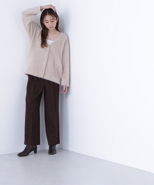 NATURAL BEAUTY BASIC(ナチュラルビューティーベーシック)の「◇Vネックシャギー接結コーディガン(カーディガン/ボレロ・レディース・ピンク/ベージュ/チャコールグレー・FREE)」の11枚目の写真