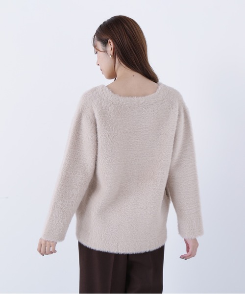 NATURAL BEAUTY BASIC(ナチュラルビューティーベーシック)の「◇Vネックシャギー接結コーディガン(カーディガン/ボレロ・レディース・ピンク/ベージュ/チャコールグレー・FREE)」の17枚目の写真