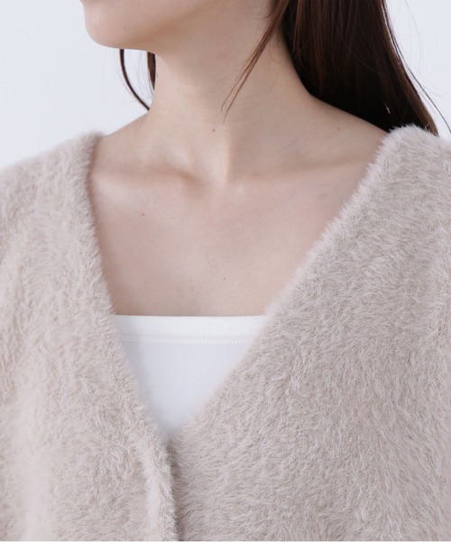 NATURAL BEAUTY BASIC(ナチュラルビューティーベーシック)の「◇Vネックシャギー接結コーディガン(カーディガン/ボレロ・レディース・ピンク/ベージュ/チャコールグレー・FREE)」の18枚目の写真