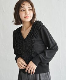 フリルVネックカーディガン