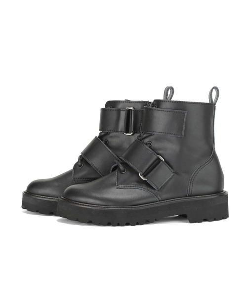 ZUCCA(ズッカ) ショートブーツ S レディース - 黒×ブルー×ブラウン レザー