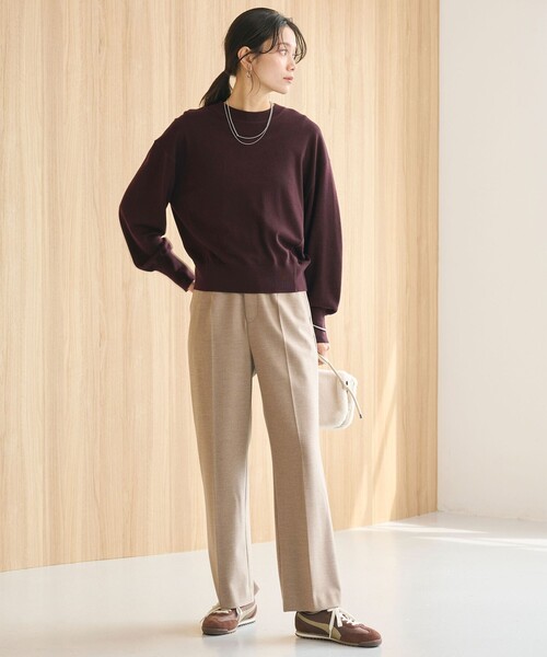 green label relaxing（グリーンレーベルリラクシング）の「［size SHORT/TALLあり］ウラキモウ ビューティー パンツ（その他パンツ・レディース・ブラック/ライトグレー/その他1/モカ・TALL/40/38/36/34/SHORT）」の8枚目の写真