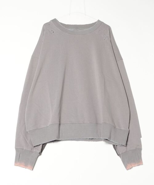 ROYAL FLASH（ロイヤルフラッシュ）の「GEN_DAI/ゲンダイ/OVER SIZE THUMBHOLE LS（Tシャツ/カットソー・メンズ・グレー/ブラック・1/0）」の2枚目の写真