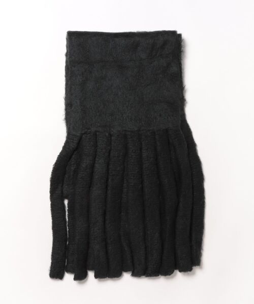 UN3D.（アンスリード）の「BIG FRINGE MUFFLER / ビッグフリンジマフラー（マフラー・レディース・キャメル/グレー/ブラック・FREE）」の2枚目の写真