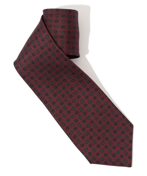 ERRICO FORMICOLA（エッリコフォルミコラ）の「ERRICO FORMICOLA シルクプリント 小紋柄ネクタイ（ネクタイ・メンズ・ホワイト系その他/ダークブラウン/ネイビー・FREE）」の3枚目の写真