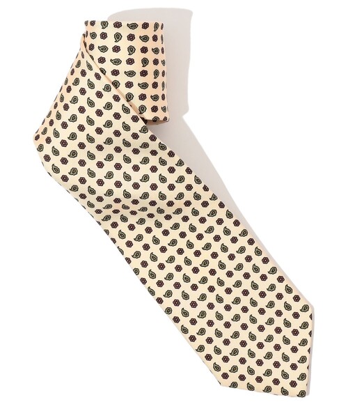ERRICO FORMICOLA（エッリコフォルミコラ）の「ERRICO FORMICOLA シルクプリント 小紋柄ネクタイ（ネクタイ・メンズ・ホワイト系その他/ダークブラウン/ネイビー・FREE）」の2枚目の写真