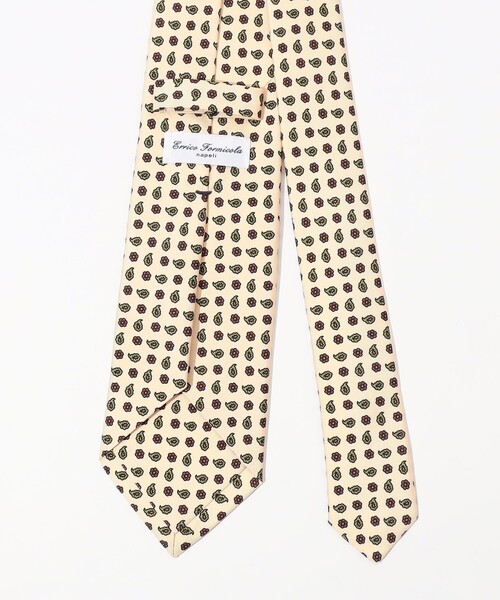 ERRICO FORMICOLA（エッリコフォルミコラ）の「ERRICO FORMICOLA シルクプリント 小紋柄ネクタイ（ネクタイ・メンズ・ホワイト系その他/ダークブラウン/ネイビー・FREE）」の5枚目の写真