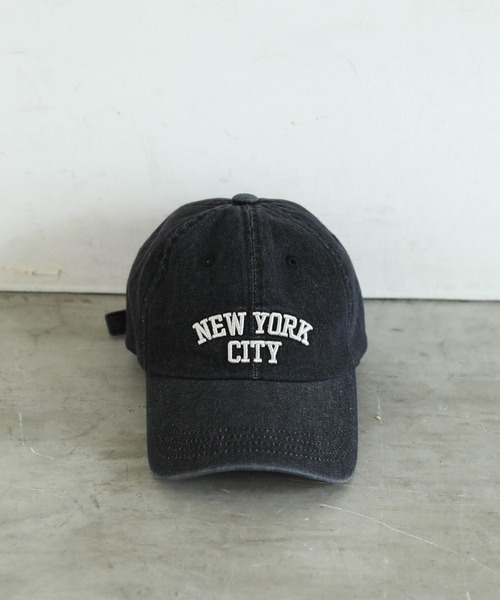 Gready Brilliant（グレディブリリアン）の「ＮＹ刺繍デニムＣＡＰ（キャップ・レディース・ブラック・FREE）」の2枚目の写真