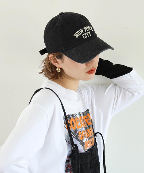 Gready Brilliant（グレディブリリアン）の「ＮＹ刺繍デニムＣＡＰ（キャップ・レディース・ブラック・FREE）」の5枚目の写真