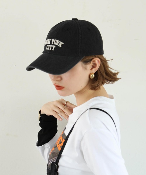 Gready Brilliant（グレディブリリアン）の「ＮＹ刺繍デニムＣＡＰ（キャップ・レディース・ブラック・FREE）」の7枚目の写真