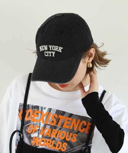 Gready Brilliant（グレディブリリアン）の「ＮＹ刺繍デニムＣＡＰ（キャップ・レディース・ブラック・FREE）」の8枚目の写真