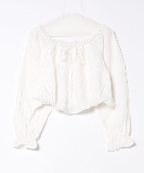 Lace Ladies(レースレディース)の「オフショル リボン バルーン ヘム ブラウス(シャツ/ブラウス・レディース・ブルー/ブラウン/ホワイト・FREE)」の12枚目の写真