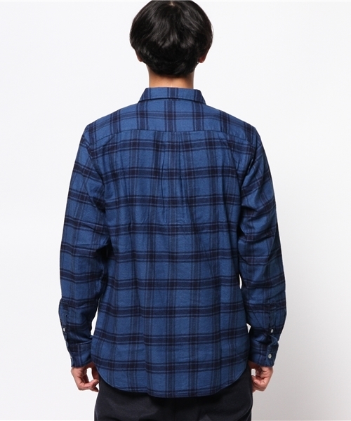 STUSSY(ステューシー)の「SS Standard Brushed Indigo Flannel Shirt(シャツ/ブラウス・メンズ・ネイビー/グレー/レッド・MEDIUM/SMALL/LARGE/X-LARGE)」の5枚目の写真
