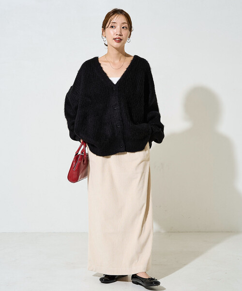 FREAK'S STORE(フリークスストア)の「限定展開 カット コーデュロイ スリット イージー スカート(スカート・レディース・ブラウン/ピンク/ベージュ/ブラック/ナチュラル/ブルー・SMALL/MEDIUM)」の19枚目の写真