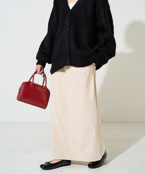 FREAK'S STORE(フリークスストア)の「限定展開 カット コーデュロイ スリット イージー スカート(スカート・レディース・ブラウン/ピンク/ベージュ/ブラック/ナチュラル/ブルー・SMALL/MEDIUM)」の22枚目の写真