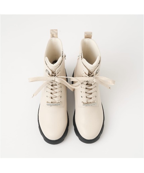 軽量】厚底レースアップショートブーツ（ブーツ）｜+diana（プラス