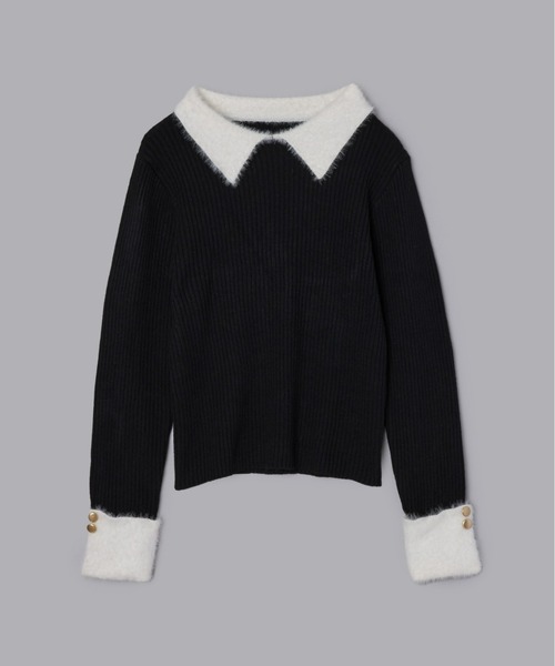 Olu.（オルドット）の「フェザーカラーゴールドボタンニット（ニット/セーター・レディース・ブラウン/ブラック/チャコールグレー・FREE）」の15枚目の写真