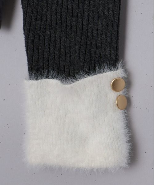 Olu.（オルドット）の「フェザーカラーゴールドボタンニット（ニット/セーター・レディース・ブラウン/ブラック/チャコールグレー・FREE）」の21枚目の写真