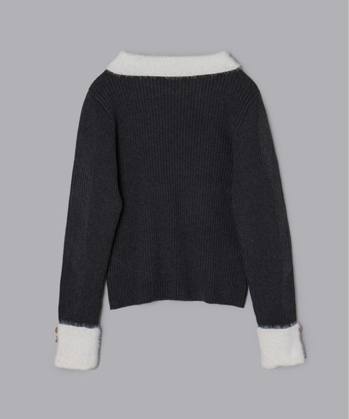 Olu.（オルドット）の「フェザーカラーゴールドボタンニット（ニット/セーター・レディース・ブラウン/ブラック/チャコールグレー・FREE）」の22枚目の写真