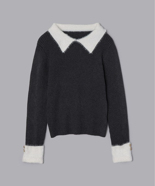 Olu.（オルドット）の「フェザーカラーゴールドボタンニット（ニット/セーター・レディース・ブラウン/ブラック/チャコールグレー・FREE）」の17枚目の写真