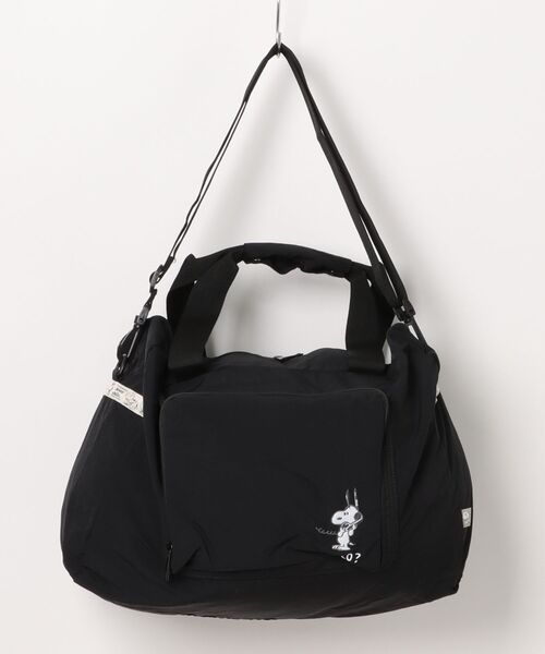 PEANUTS(ピーナッツ)の「PEANUTS/ピーナッツ VINTAGE TRAVEL スヌーピー パッカブルボストンバッグ(ボストンバッグ・レディース・ライトグレー/ブラック・ONE SIZE)」の7枚目の写真