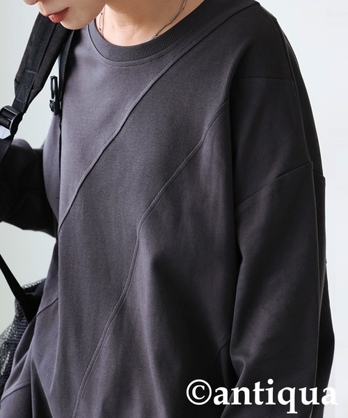 antiqua(アンティカ)の「リブ切替トップス(Tシャツ/カットソー・レディース・ホワイト/ブラック/カーキ/ダークグレー/ブルー系その他・P/R)」の20枚目の写真