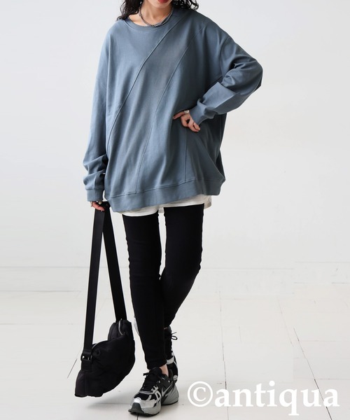 リブ切替トップス（Tシャツ/カットソー）｜antiqua（アンティカ）の