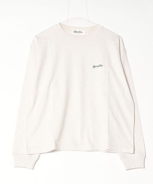 GYMPHLEX（ジムフレックス）の「【WEB限定】[GYMPHLEX/ジムフレックス] ロゴ刺繍 クルーネックロンT（Tシャツ/カットソー・レディース・キナリ/ネイビー/オフホワイト・14）」の17枚目の写真
