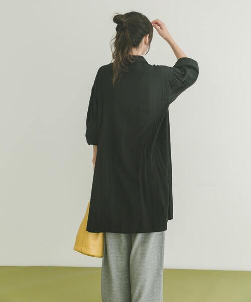 ITEMS URBANRESEARCH(アイテムズ アーバンリサーチ)の「チュニックシャツ(チュニック・レディース・ブラック/ベージュ・FREE)」の18枚目の写真