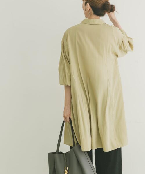 ITEMS URBANRESEARCH(アイテムズ アーバンリサーチ)の「チュニックシャツ(チュニック・レディース・ブラック/ベージュ・FREE)」の5枚目の写真