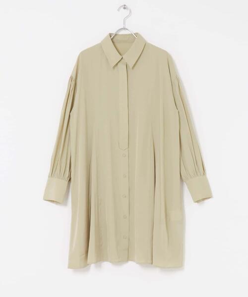 ITEMS URBANRESEARCH(アイテムズ アーバンリサーチ)の「チュニックシャツ(チュニック・レディース・ブラック/ベージュ・FREE)」の8枚目の写真