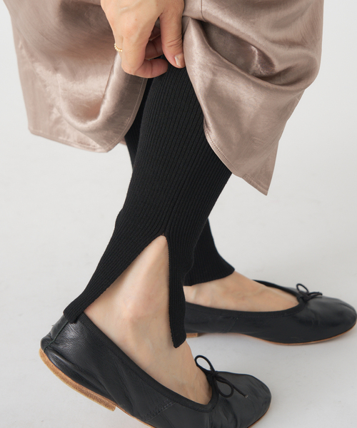 IENA(イエナ)の「RIBレギンス(レギンス/スパッツ・レディース・ブラウン/ブラック・38/36)」の1枚目の写真