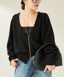Plage プラージュ Vネック ニット セーラーカラー グレー Plage プラージュ Vネック ニット セーラーカラー グレー