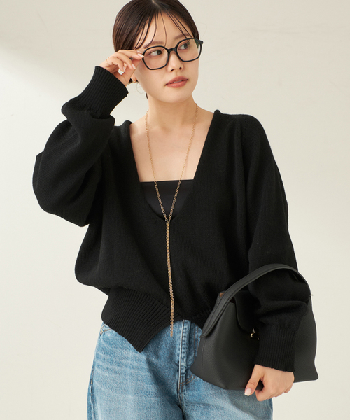 NEPLA. / ネプラ 別注 V ニット(ブラック)（ニット/セーター