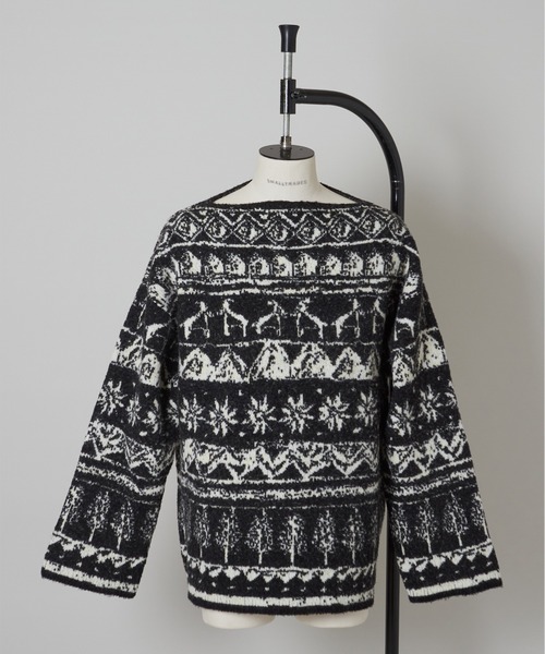 SHINYAKOZUKA(シンヤコヅカ)の「PICTURESQUE FAIR ISLE(その他トップス・メンズ・ホワイト×ブラック/ブラック系・S/M/L/XL)」の2枚目の写真