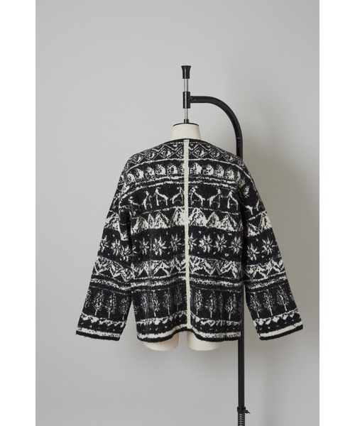 SHINYAKOZUKA(シンヤコヅカ)の「PICTURESQUE FAIR ISLE(その他トップス・メンズ・ホワイト×ブラック/ブラック系・S/M/L/XL)」の4枚目の写真
