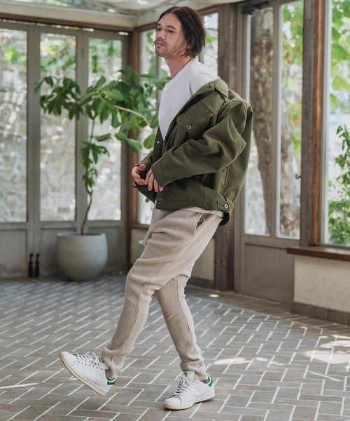 CAMBIO（カンビオ）の「mp14200-Big Waffle Knit saw Jodhpurs Pants ジョッパーズパンツ(A57225cmb)（その他パンツ・メンズ・キナリ/チャコール/ブラック・S/M/L）」の9枚目の写真