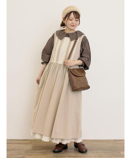 Samansa Mos2（サマンサ モスモス）の「ビッグ襟羽織ブラウス（シャツ/ブラウス・レディース・キナリ/ブラウン/ブラック・F）」の19枚目の写真