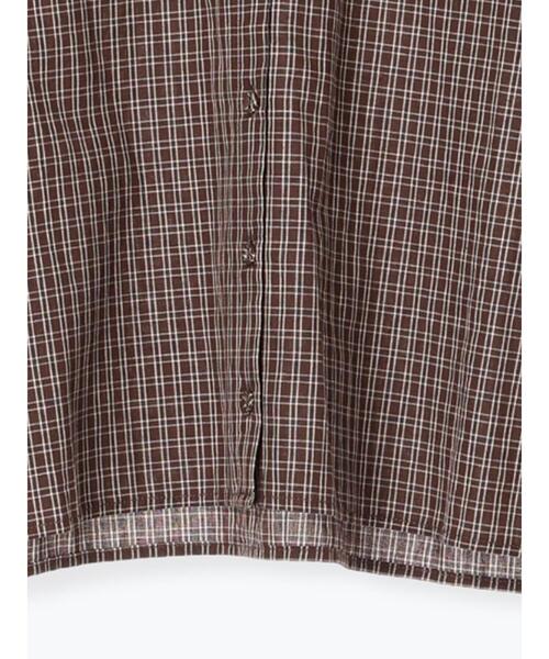 Samansa Mos2（サマンサ モスモス）の「ビッグ襟羽織ブラウス（シャツ/ブラウス・レディース・キナリ/ブラウン/ブラック・F）」の11枚目の写真