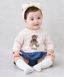 petit main（プティマイン）の「【POLO BCS】クマグラフィック長袖T+スカパンセット（その他ベビーウェア）」
