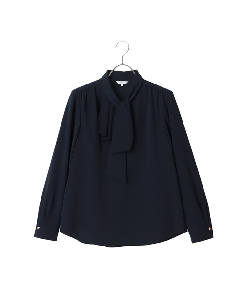 AOYAMA（アオヤマ）の「＜WEB限定＞通勤にも特別な日にも、コーディネートを格上げ！アシンメトリーフリルブラウス（シャツ/ブラウス・レディース・ネイビー/ホワイト・M/L）」の22枚目の写真