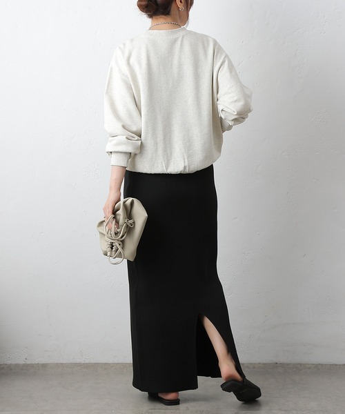 COLONY 2139(コロニートゥーワンスリーナイン)の「エステルヤーンリブIラインスカート(スカート・レディース・ブラウン/ブラック/チャコールグレー・SMALL/MEDIUM)」の10枚目の写真