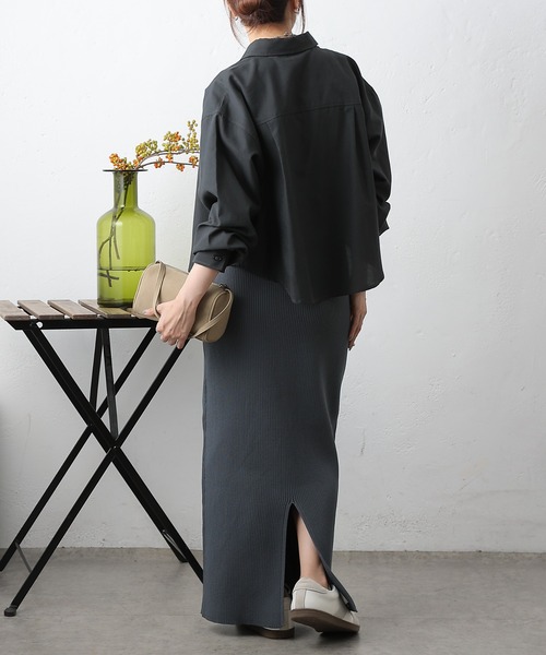 COLONY 2139(コロニートゥーワンスリーナイン)の「エステルヤーンリブIラインスカート(スカート・レディース・ブラウン/ブラック/チャコールグレー・SMALL/MEDIUM)」の20枚目の写真