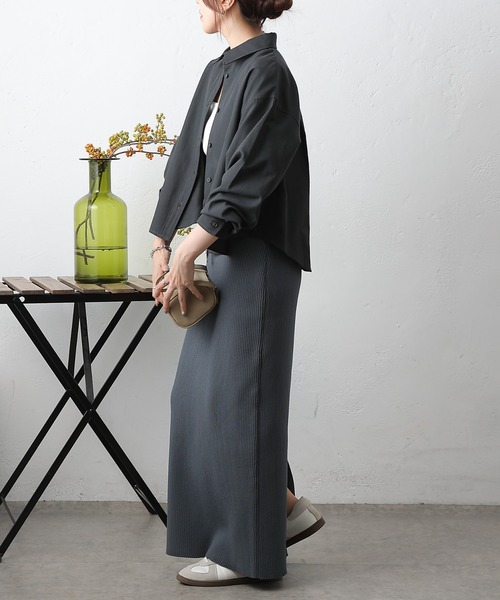 COLONY 2139(コロニートゥーワンスリーナイン)の「エステルヤーンリブIラインスカート(スカート・レディース・ブラウン/ブラック/チャコールグレー・SMALL/MEDIUM)」の19枚目の写真