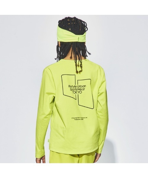 RE/SP(アールイーエスピー)の「RE/SP Logo L/S Tee / アールイーエスピー ロゴロングスリーブTシャツ(Tシャツ/カットソー・キッズ・ライム/ブラック・1/2/3/4)」の4枚目の写真