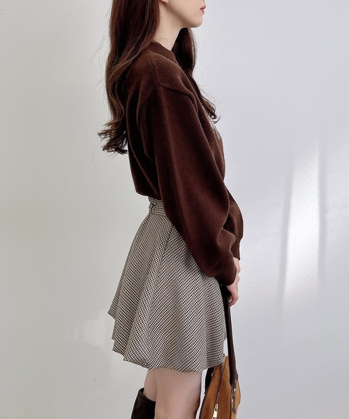 INGNI(イング)の「パールビジューロゴニット/A(ニット/セーター・レディース・グレー×ホワイト/ホワイト×ブラック/ブラウン系6/ワイン系2・M)」の19枚目の写真